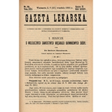 Gazeta Lekarska. 1901, R. 35, T. 21, nr 38