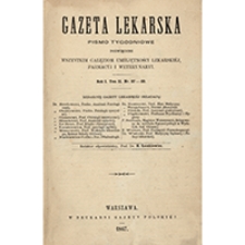 Gazeta Lekarska. 1867, R. 1, T. 2, nr 33