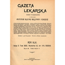 Gazeta Lekarska. 1909, R. 44, T. 29, nr 44