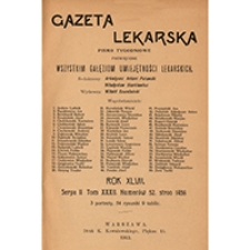 Gazeta Lekarska. 1912, R. 47, T. 32, nr 45