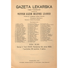 Gazeta Lekarska. 1913, R. 48, T. 33, nr 52