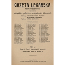 Gazeta Lekarska. 1916, R. 51, T. 1, nr 23