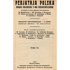 Pedjatrja Polska R.1926 T.6