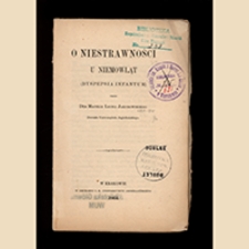 O niestrawności u niemowląt (Dyspepsia infantum)