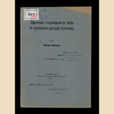 Znaczenie rozpoznawcze b&oacute;lu w chorobach narządu trawienia&nbsp;