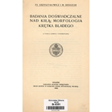 Badania doświadczalne nad kiłą : morfologia krętka bladego