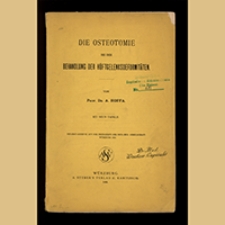 &nbsp;Die Osteotomie bei der Behandlung der H&uuml;ftgelenksdeformit&auml;ten