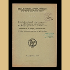 Doświadczenia nad wpływem przerw w odżywianiu na wzrost myszy.&nbsp;4,&nbsp;Wpływ g‪łod&oacute;wek na osobniki stare