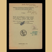 Studia nad przebiegiem i naturą normalnych wahań w ciężarze ciała myszy.&nbsp;1,&nbsp;Obraz dimorfizmu płciowego w przebiegu wahań