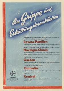Revasa-Pastillen ; Novalgin-Chinin ; Gardan ; Omnadin ; Kresival