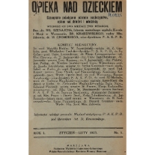 Opieka nad Dzieckiem: czasopismo poświęcone ochronie macierzyństwa, opiece nad dziećmi i młodzieżą, 1929, R. 7, nr 2-3