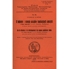 O budowie i rozwoju narząd&oacute;w kopulacyjnych samczych u Anax imperator Leach. (Odonata, Aeschninae)
