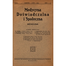 Medycyna Doświadczalna i Społeczna. 1931, T. 13, z 3-4