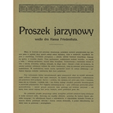 Proszek jarzynowy : wedle dra Hansa Friedenthala