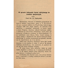 W sprawie dodawania kwasu salicylowego do środk&oacute;w spożywczych