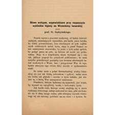 Słowo wstępne, wypowiedziane przy rozpoczęciu wykład&oacute;w higieny na Wszechnicy lwowskiej
