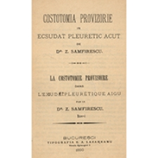 Costotomia provizorie in ecsudat pleuretic acut = La Costotomie provisoire dans l'exsudat pleur&eacute;tique aigu