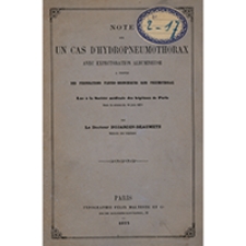 Note sur un cas d'hydropneumothorax avec expectoration albumineuse a propos des perforations pleuro-bronchiques sans pneumothorax